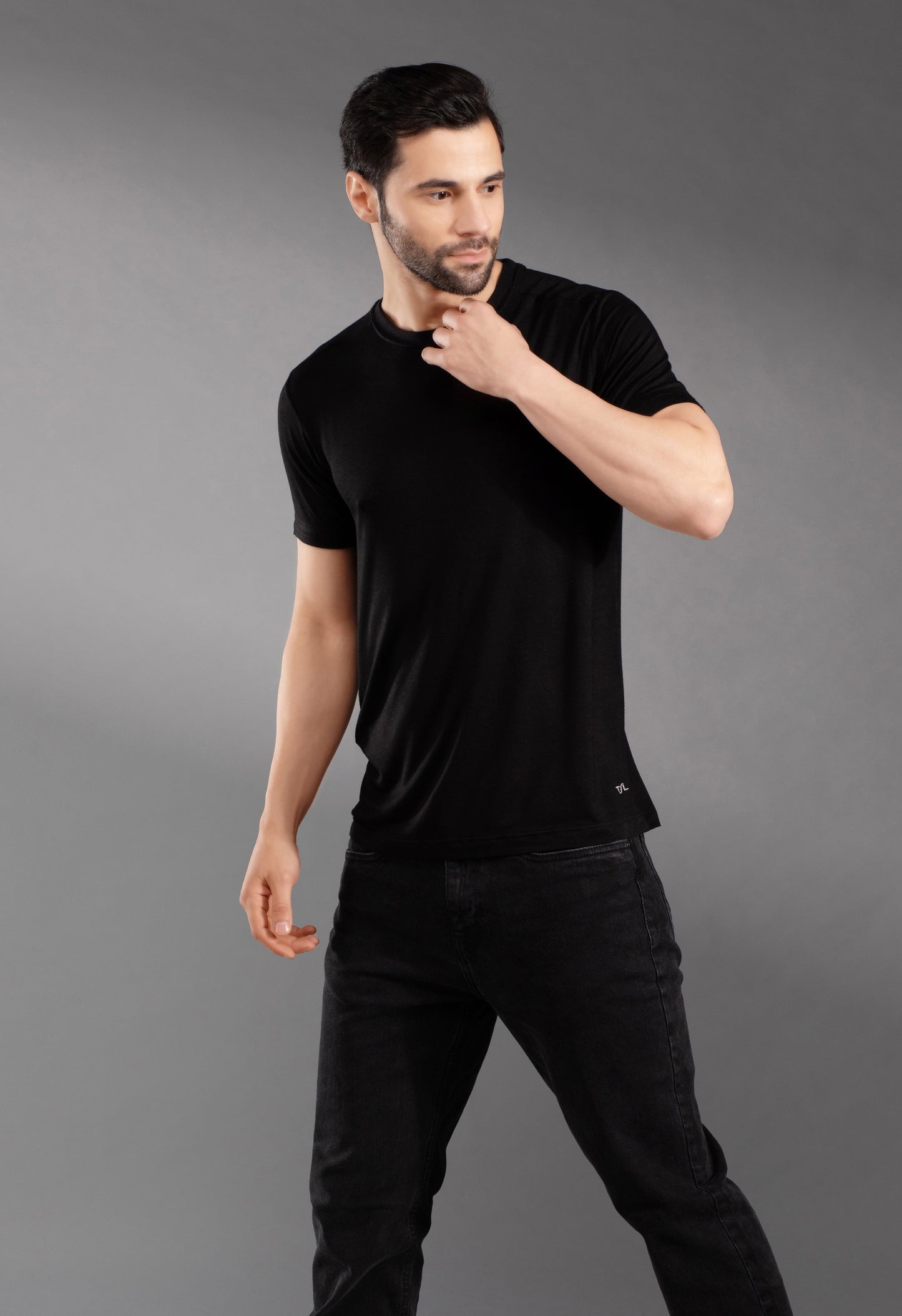 Men's Bamboo T-Shirt - Ultra Soft, Breathable, Eco-Friendly Comfort-Black