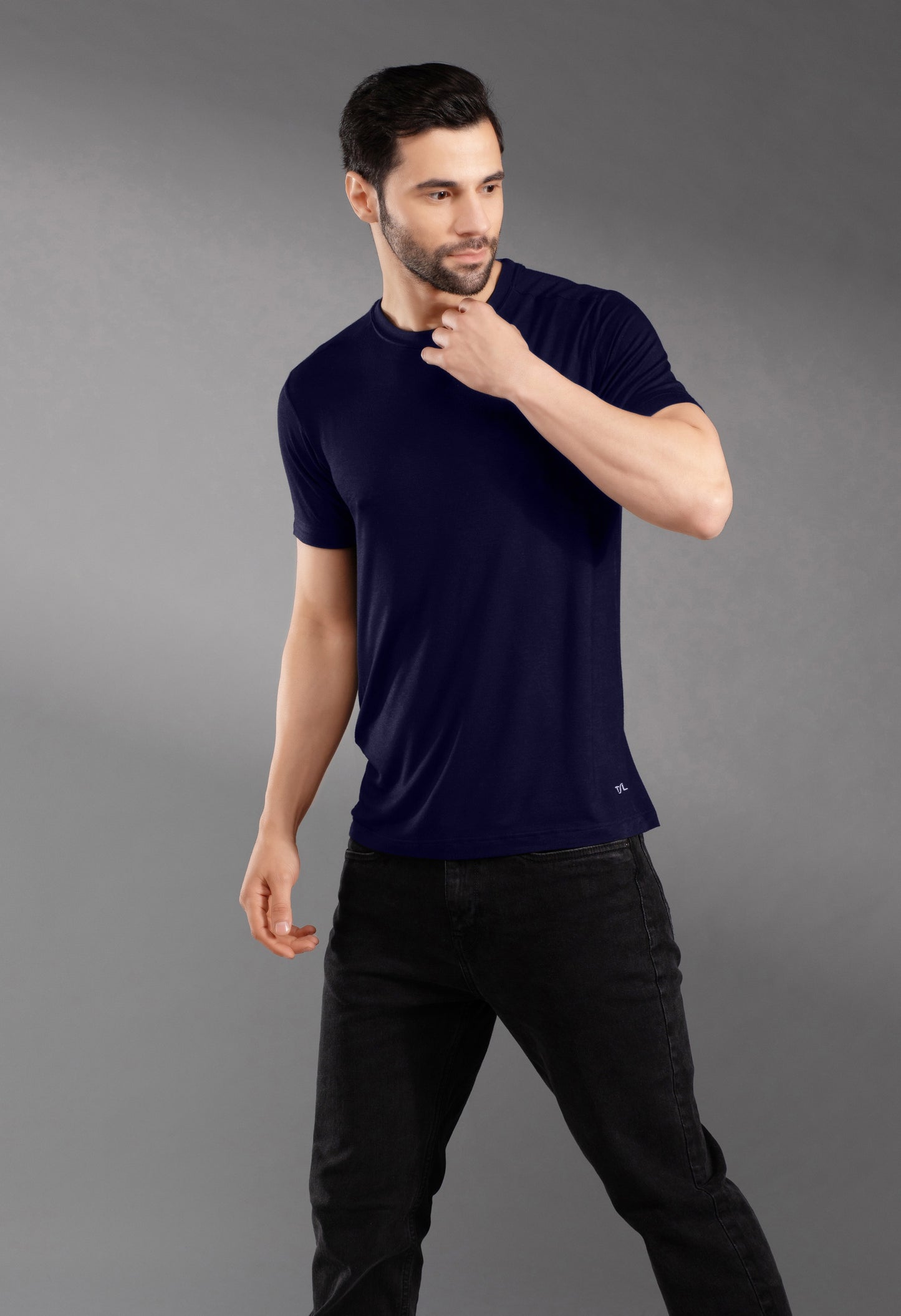 Men's Bamboo T-Shirt - Ultra Soft, Breathable, Eco-Friendly Comfort-Navy Blue