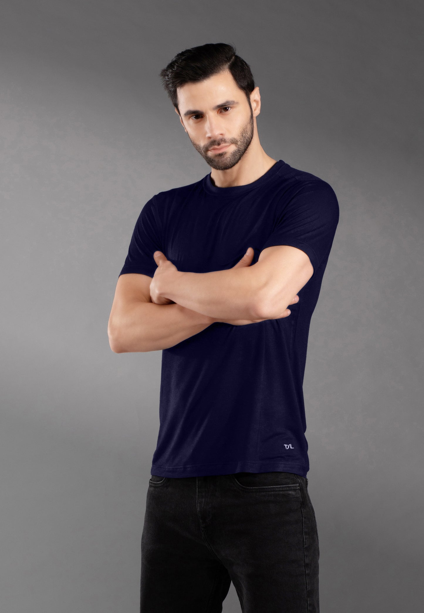Men's Bamboo T-Shirt - Ultra Soft, Breathable, Eco-Friendly Comfort-Navy Blue