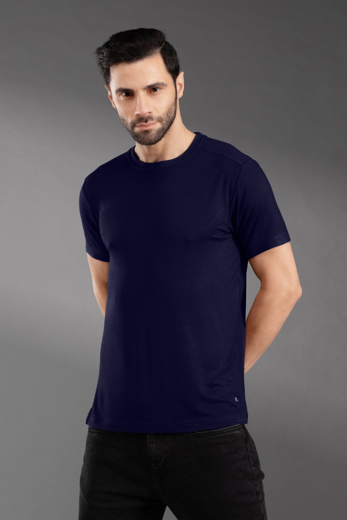 Men's Bamboo T-Shirt - Ultra Soft, Breathable, Eco-Friendly Comfort-Navy Blue