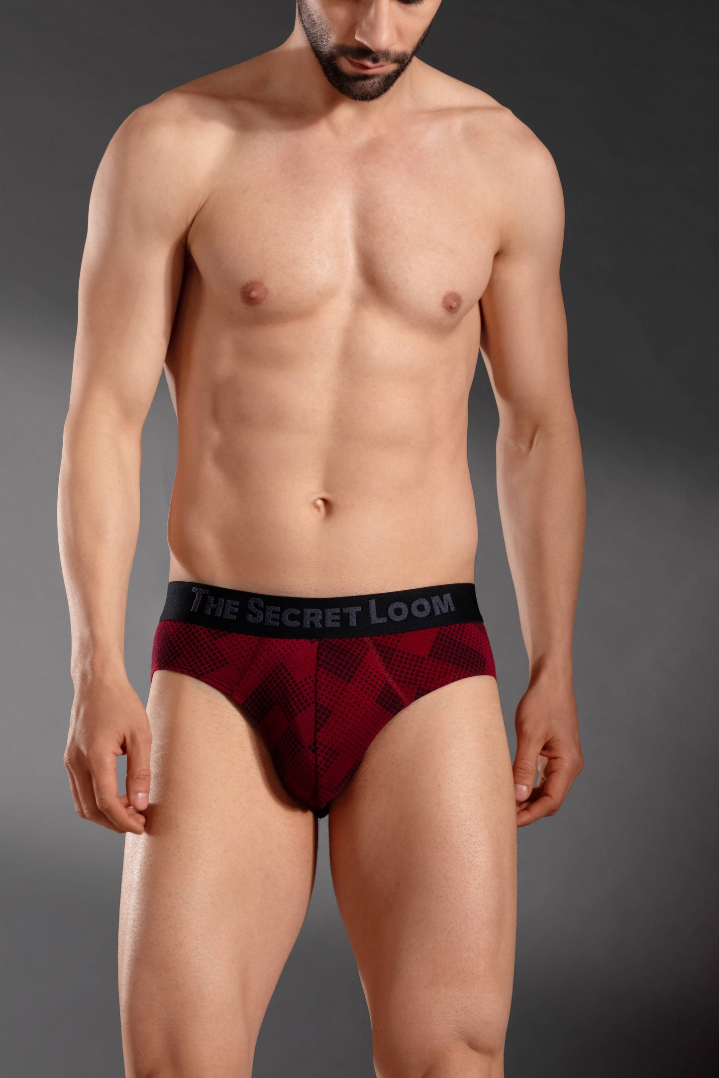 The Secret Loom Men's Brief - 95% Bamboo, 5% Elastane - Premium Underwear- Maroon