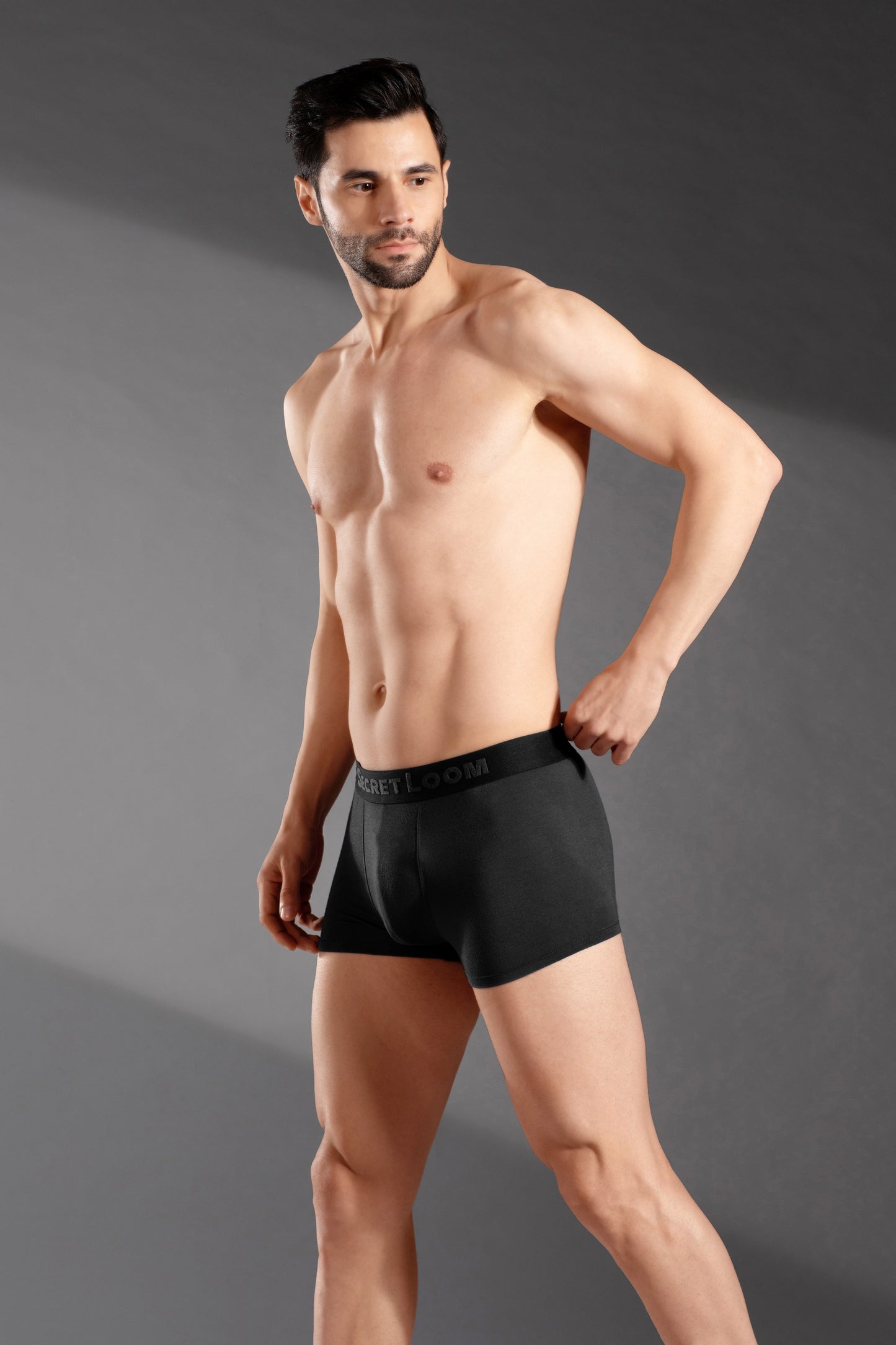 Men's Bamboo Trunk 95% Bamboo, Ultra Soft, Flexible, and Breathable Fit-Black
