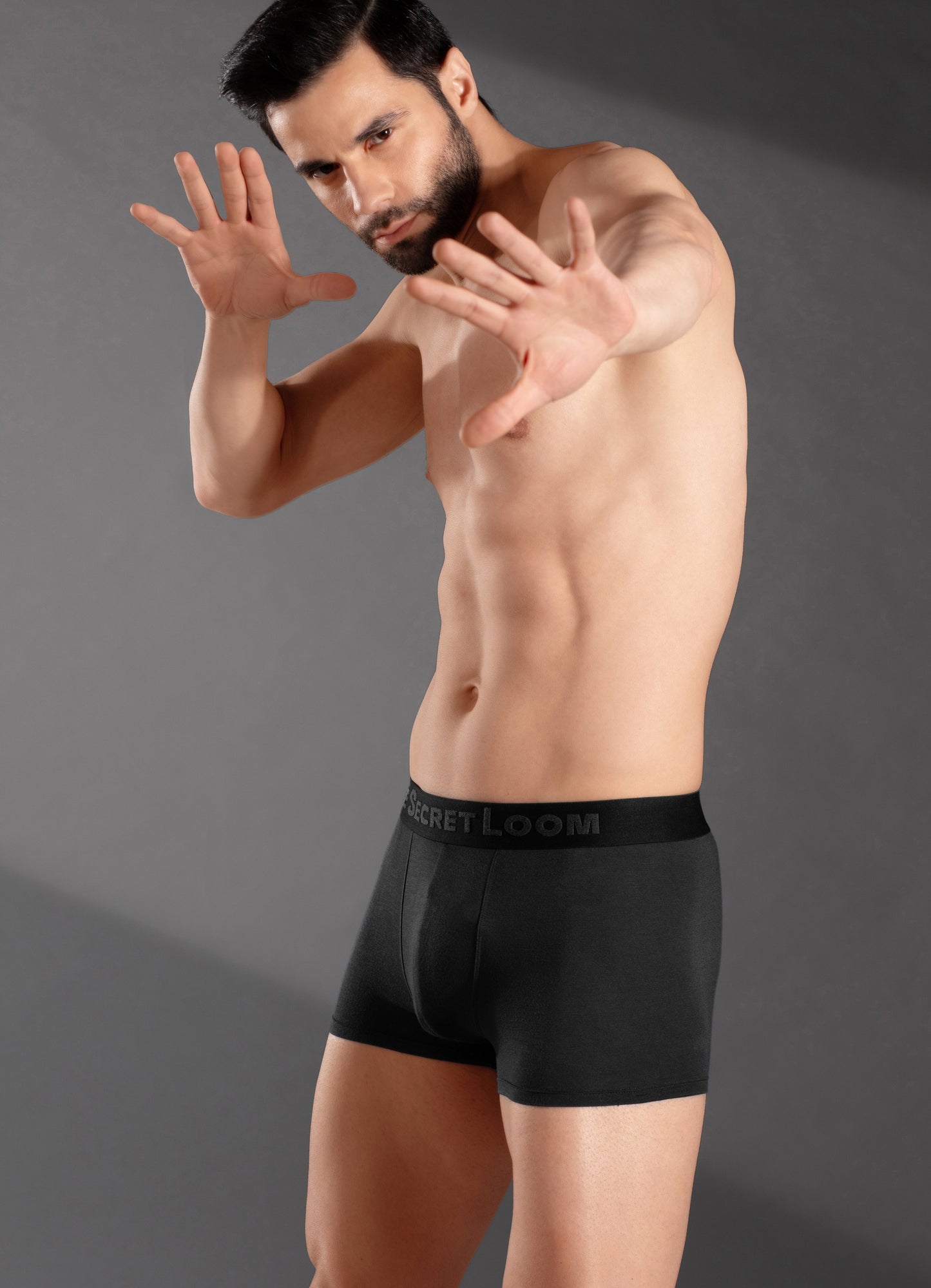 Men's Bamboo Trunk 95% Bamboo, Ultra Soft, Flexible, and Breathable Fit-Black
