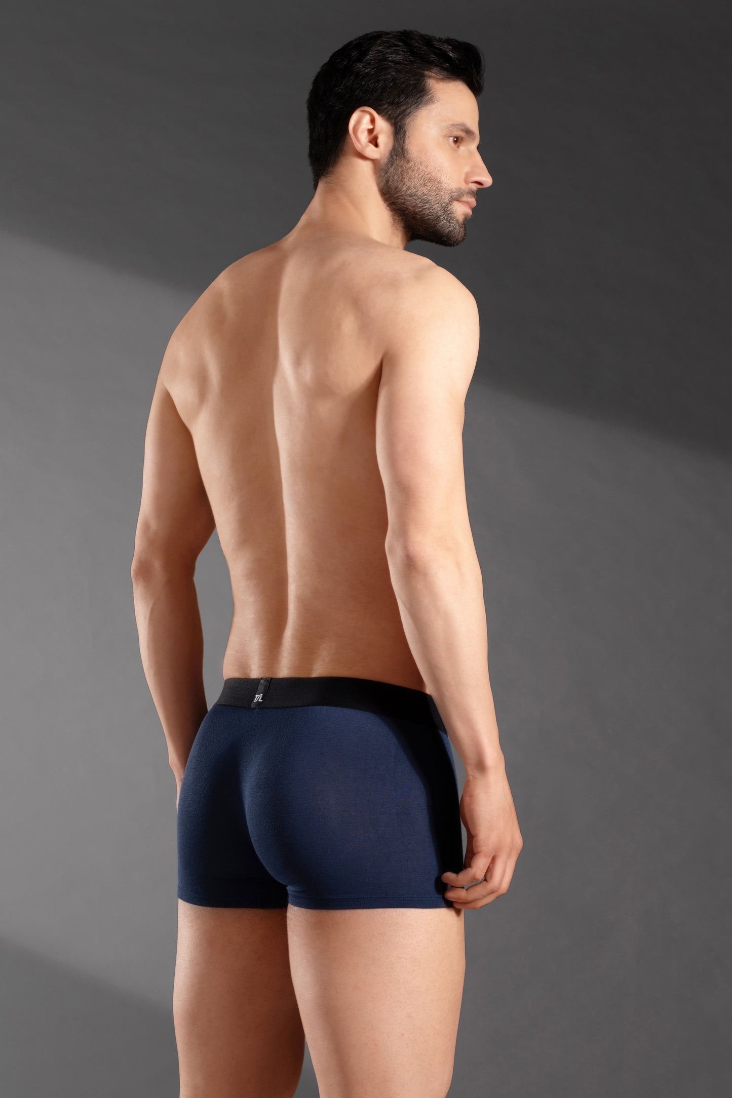 Men's Bamboo Trunk 95% Bamboo, Ultra Soft, Flexible, and Breathable Fit-Navy Blue
