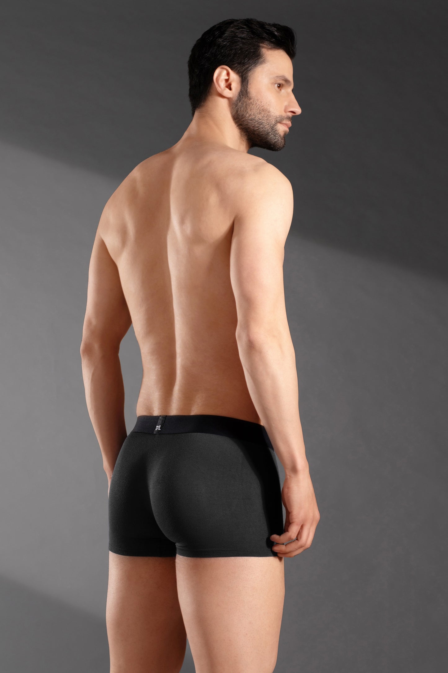 Men's Bamboo Trunk 95% Bamboo, Ultra Soft, Flexible, and Breathable Fit-Black