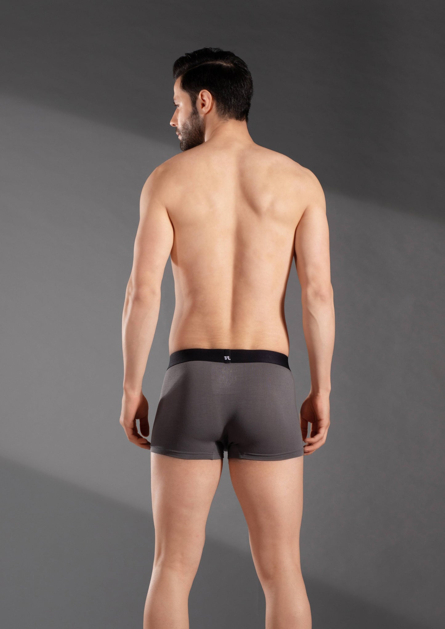 The Secret Loom Men's Trunk - 48% Modal, 48% Poly, 4% Elastane - Premium Underwear-Charcoal Grey