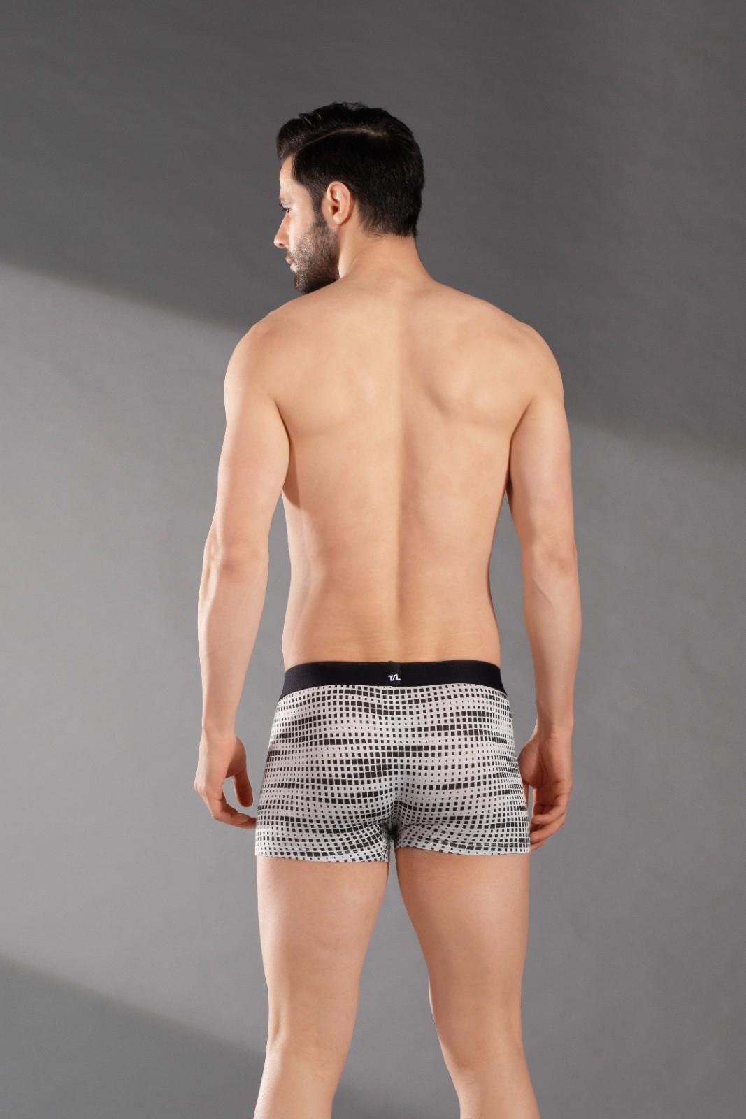 The Secret Loom Men's Trunk - 95% Bamboo, 5% Elastane - Premium Underwear- Grey