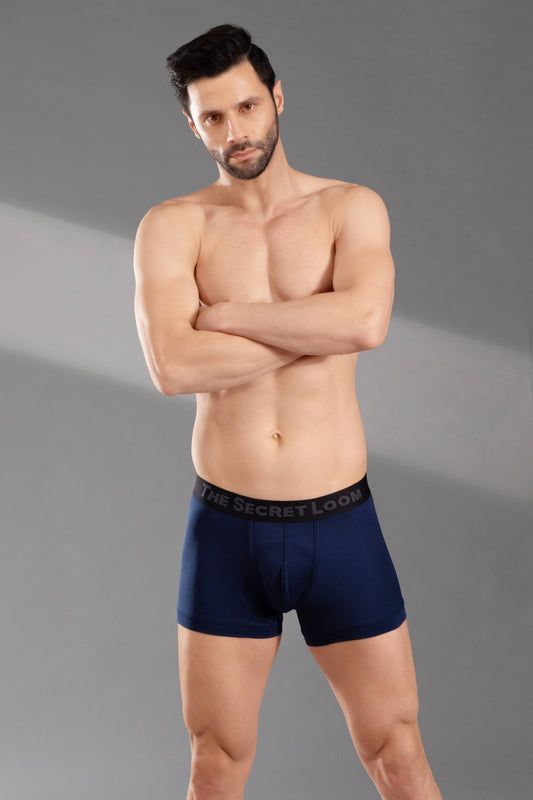 The Secret Loom Men's Trunk - 95% Poly + 5% Elastane (Mesh Feel) - Premium Underwear - Grey