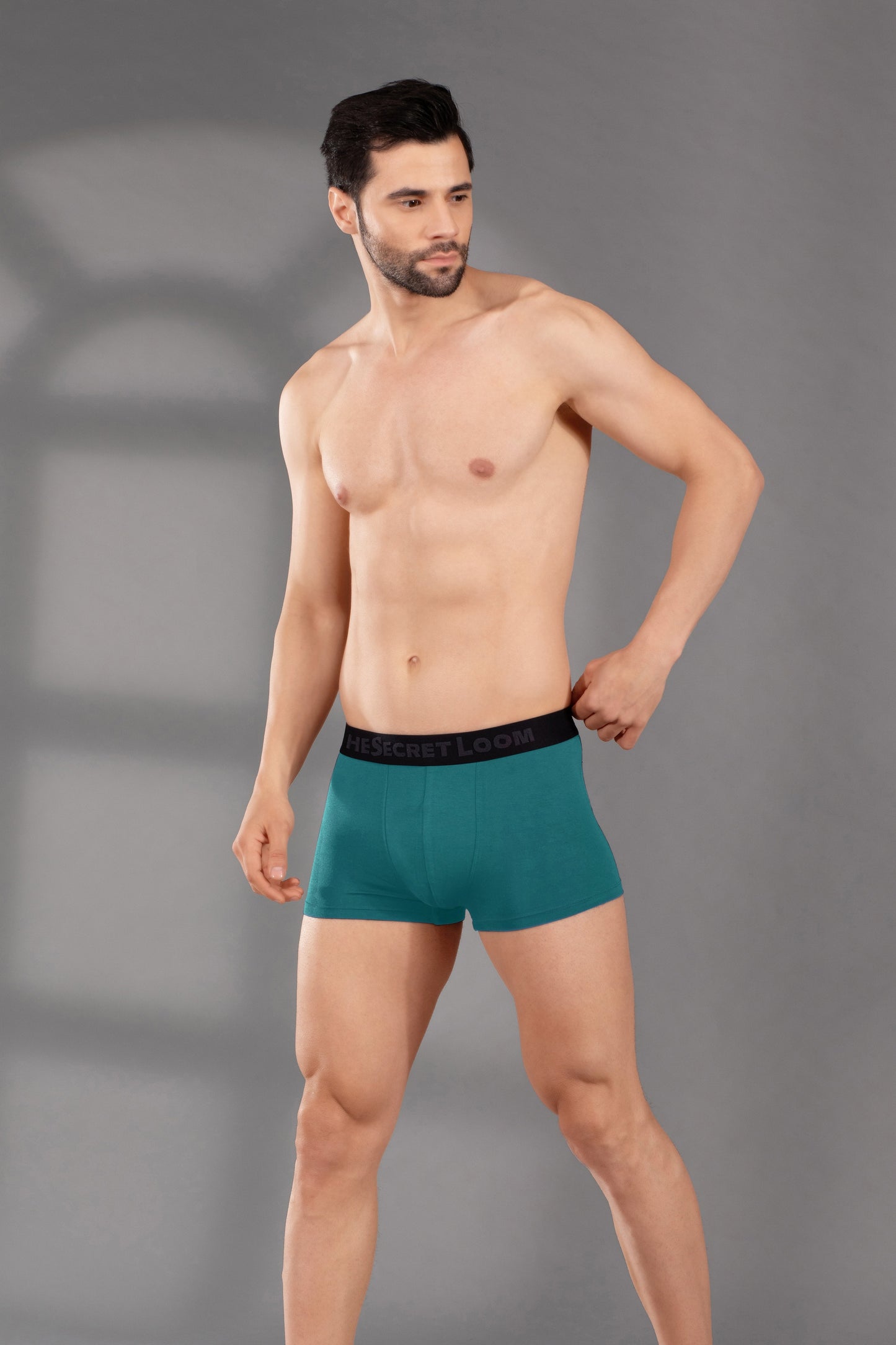 Men’s Micro Modal Trunk - Ultra Soft, Stretchy & Breathable Underwear | Dynamic Flex-Teal Blue