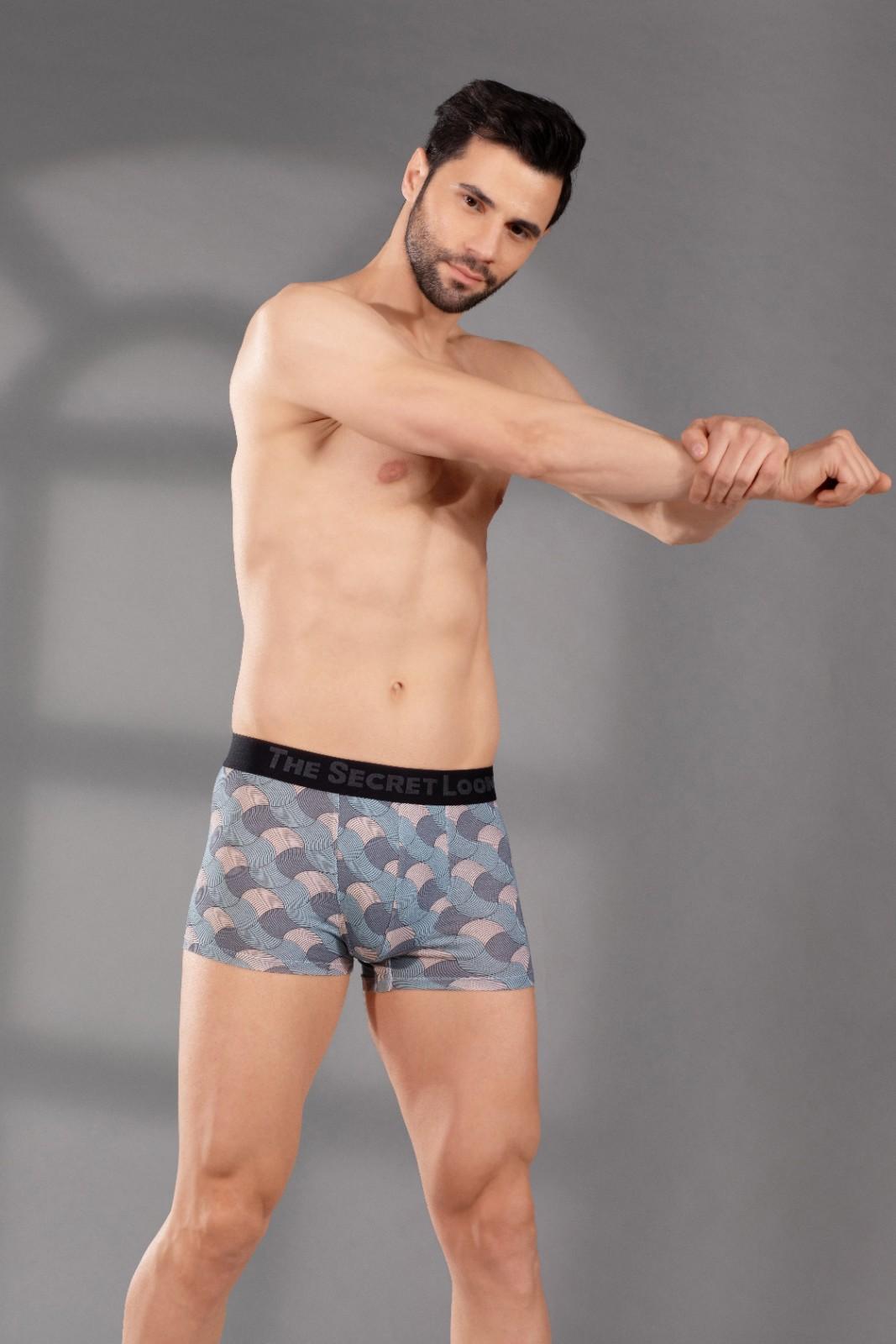 The Secret Loom Men's Trunk - 95% Bamboo, 5% Elastane - Premium Underwear- Blue