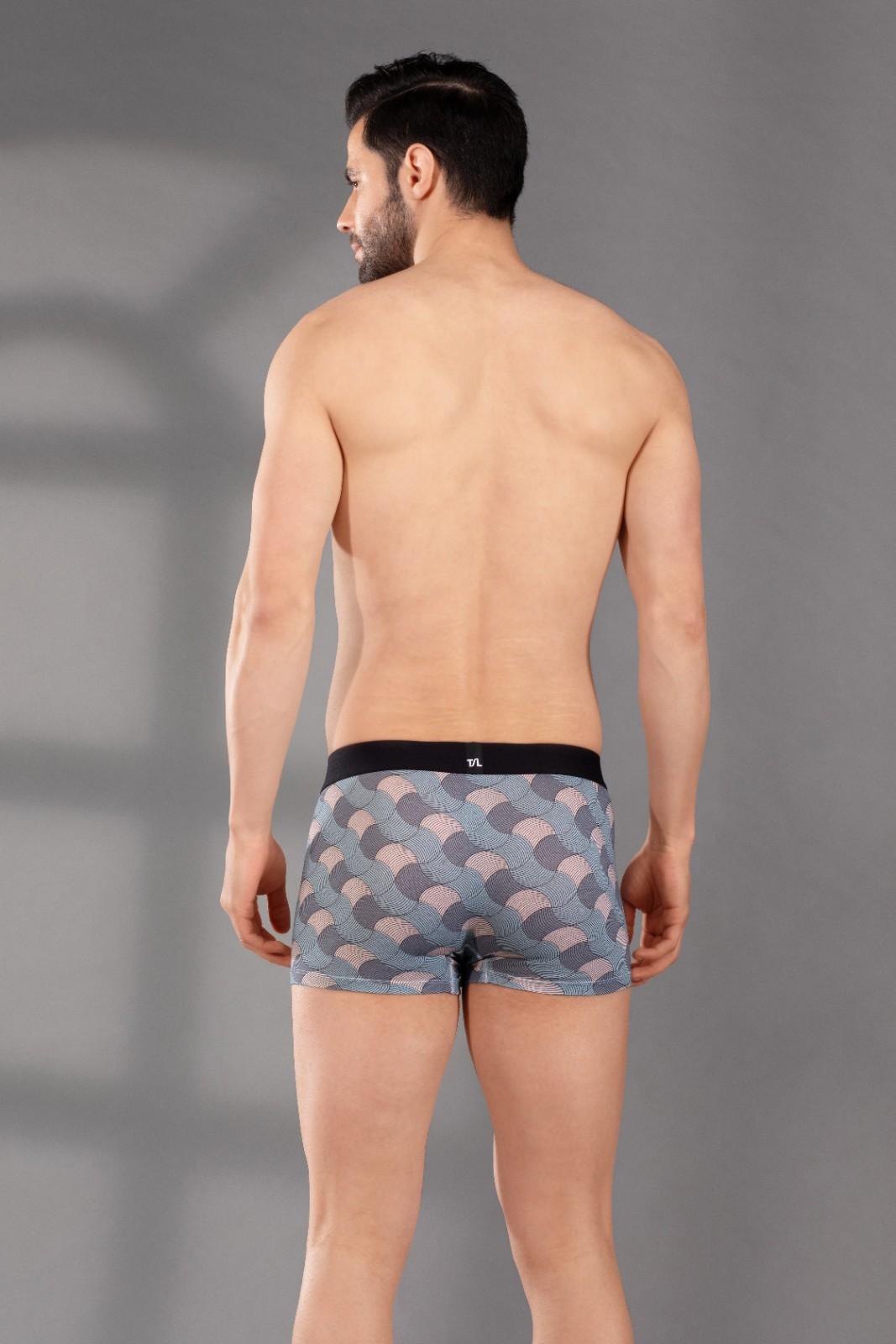 The Secret Loom Men's Trunk - 95% Bamboo, 5% Elastane - Premium Underwear- Blue