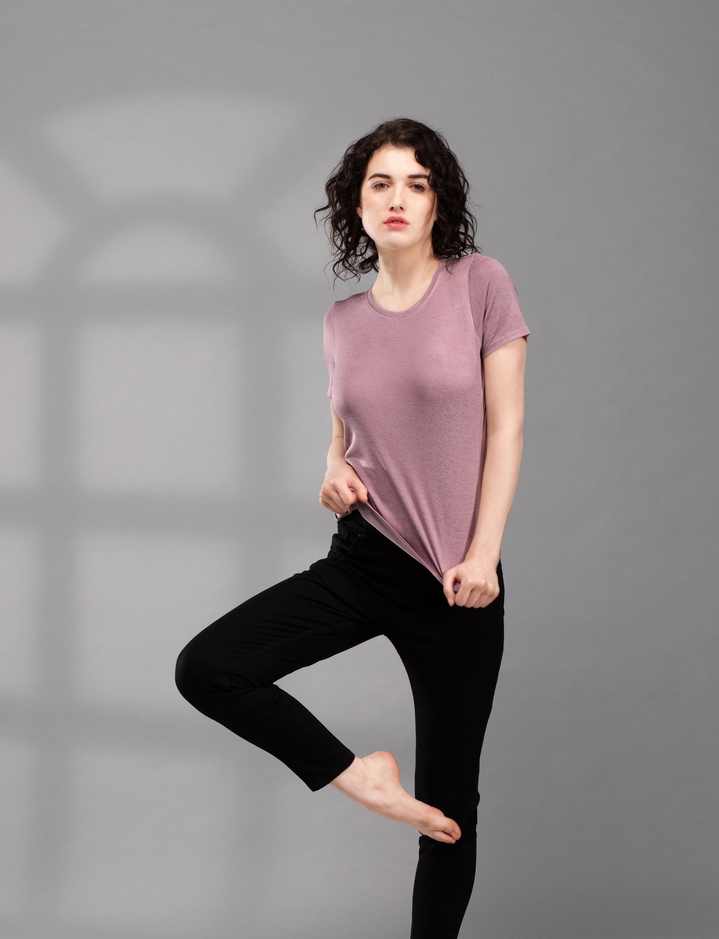 The Secret Loom Female T-Shirt - 100% Polyester Double Cool - Pastle Pink