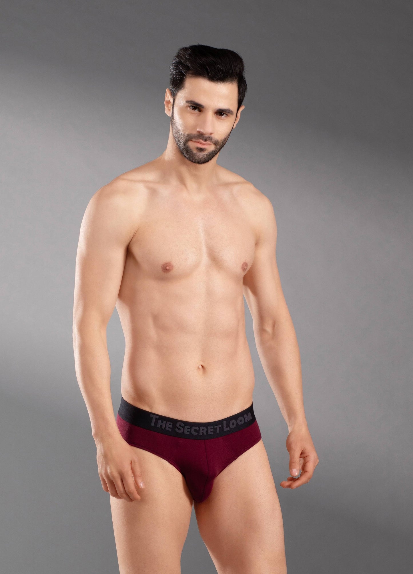The Secret Loom Men's Brief - 48% Modal, 48% Poly, 4% Elastane - Premium Underwear-Windsor Wine