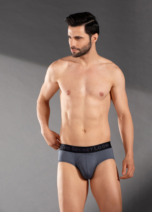 The Secret Loom Women's Hipster - 92% Modal, 8% Elastane - Premium Hipster Panties- Grey