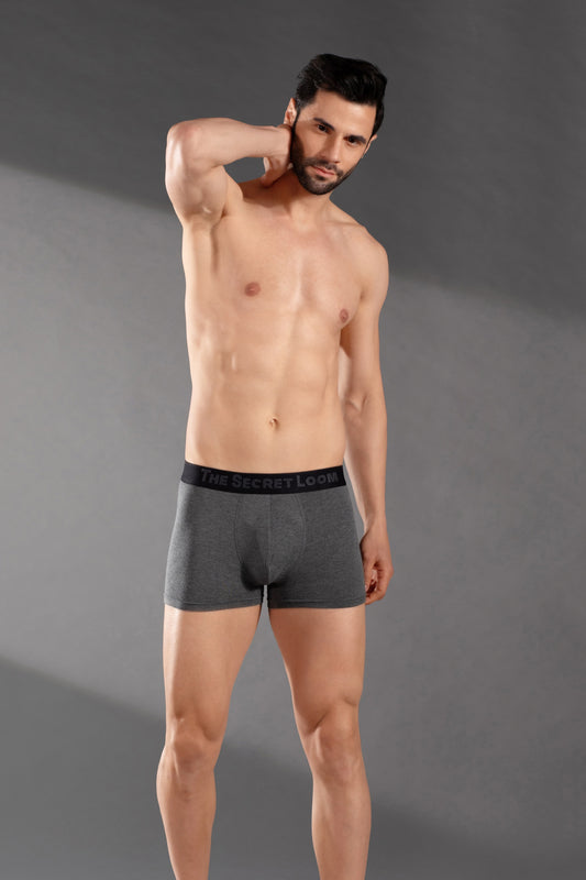 Luxury Flex Modal Trunks | Super Soft, Stretchy & Supportive Men’s Underwear-Grey