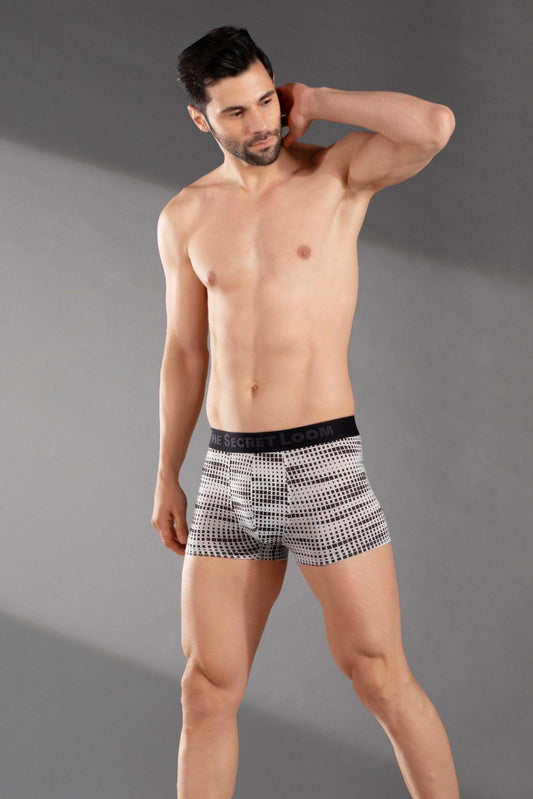 The Secret Loom Men's Trunk - 95% Bamboo, 5% Elastane - Premium Underwear- Grey