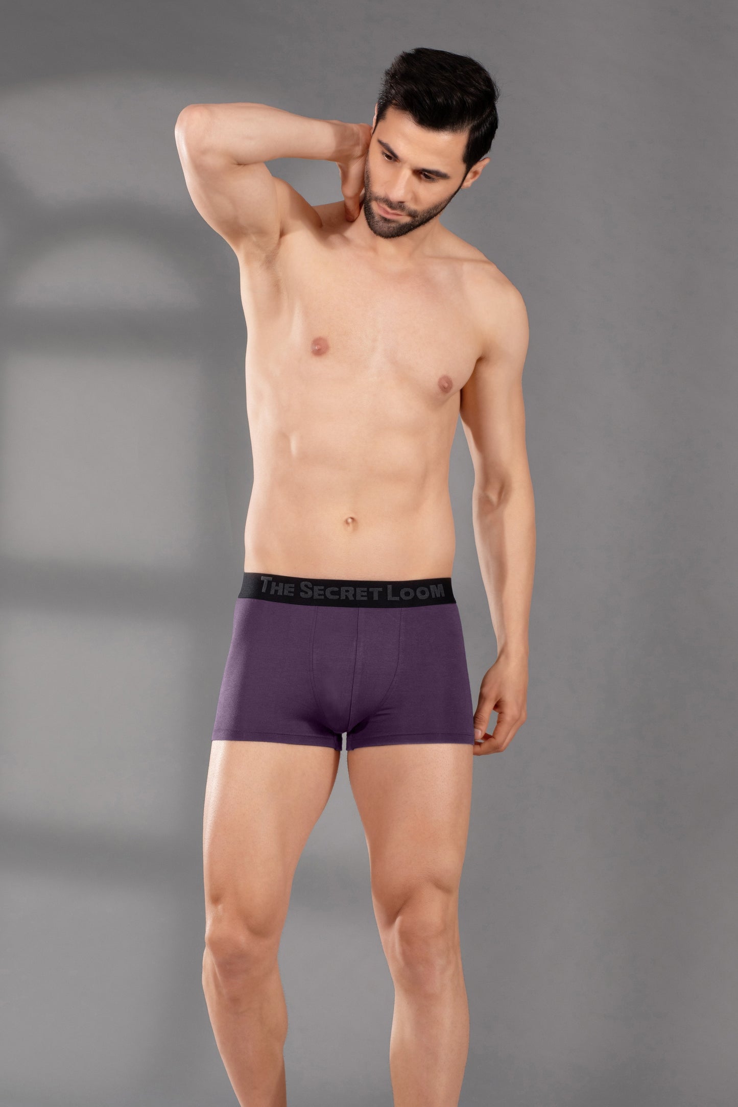 Men’s Micro Modal Trunk - Ultra Soft, Stretchy & Breathable Underwear | Dynamic Flex-Grape