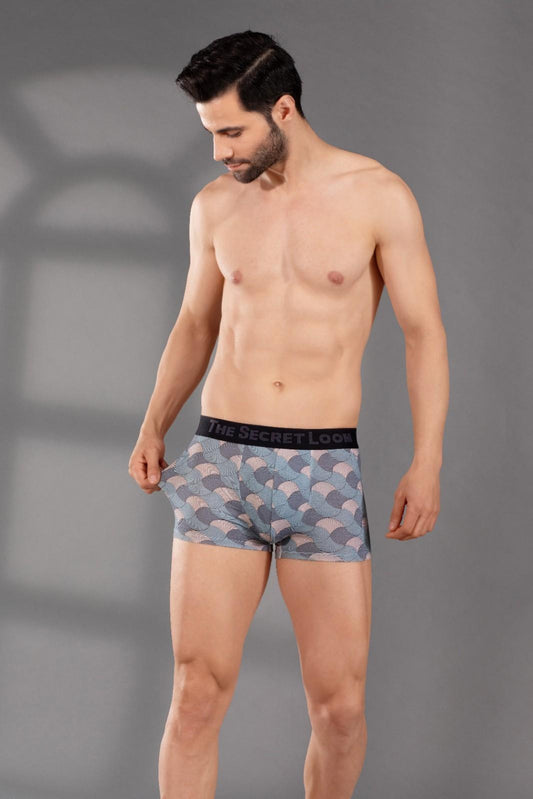 The Secret Loom Men's Trunk - 95% Bamboo, 5% Elastane - Premium Underwear- Blue