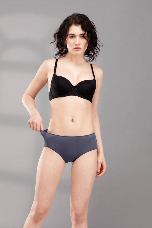 The Secret Loom Women's Hipster - 92% Modal, 8% Elastane - Premium Hipster Panties- Graphite