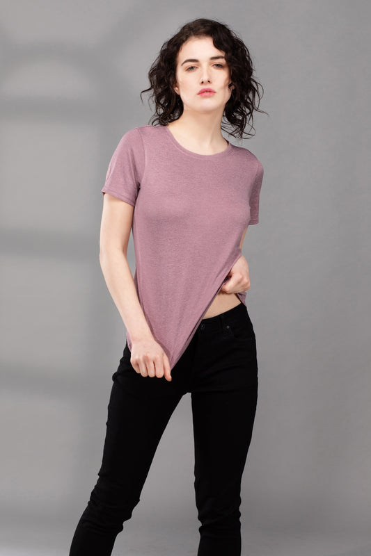 The Secret Loom Female T-Shirt - 100% Polyester Double Cool - Pastle Pink