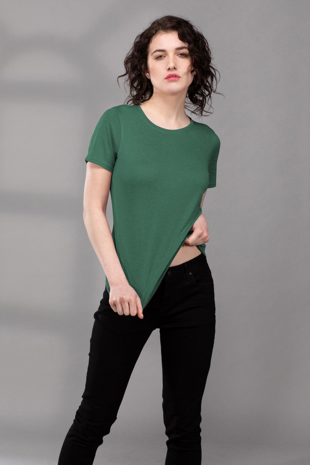 The Secret Loom Female T-Shirt - 100% Polyester Double Cool - DARK GREEN