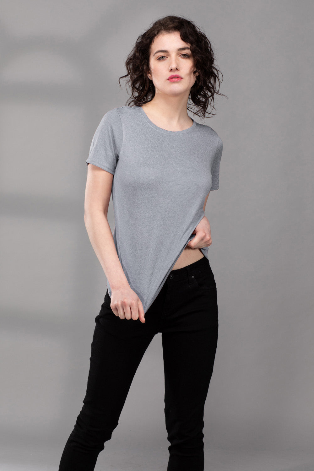 The Secret Loom Female T-Shirt - 100% Polyester Double Cool - LIGHT GREY