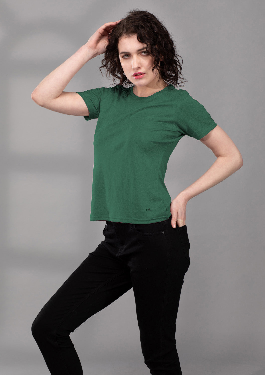 The Secret Loom Female T-Shirt - 100% Polyester Double Cool - DARK GREEN