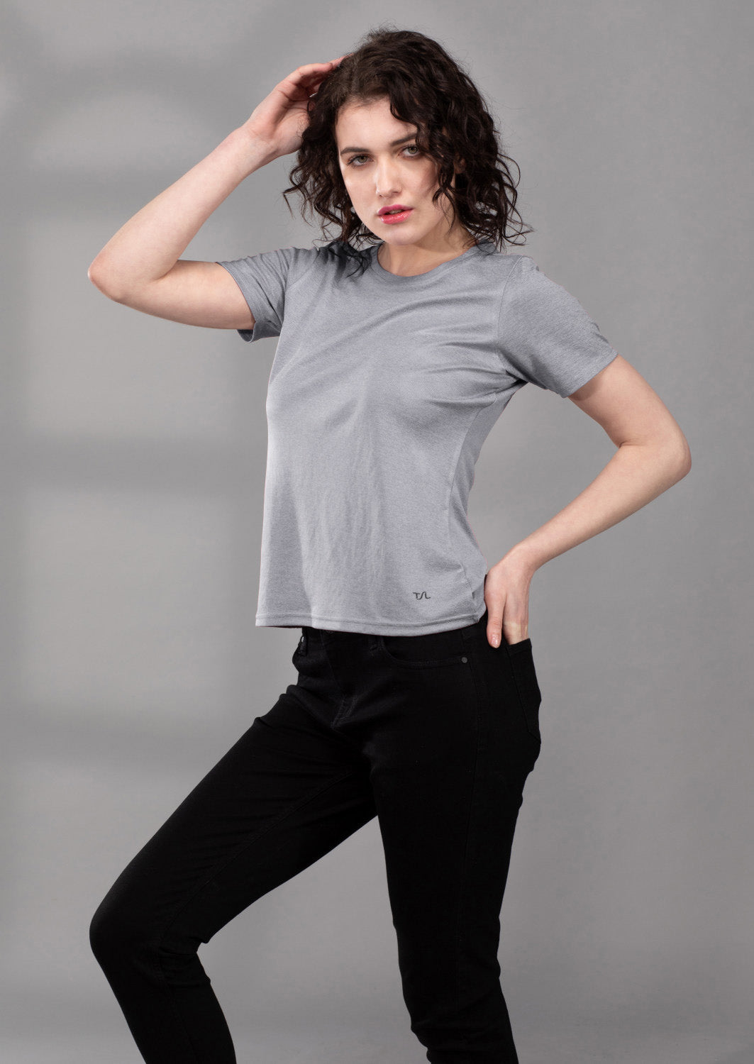 The Secret Loom Female T-Shirt - 100% Polyester Double Cool - LIGHT GREY