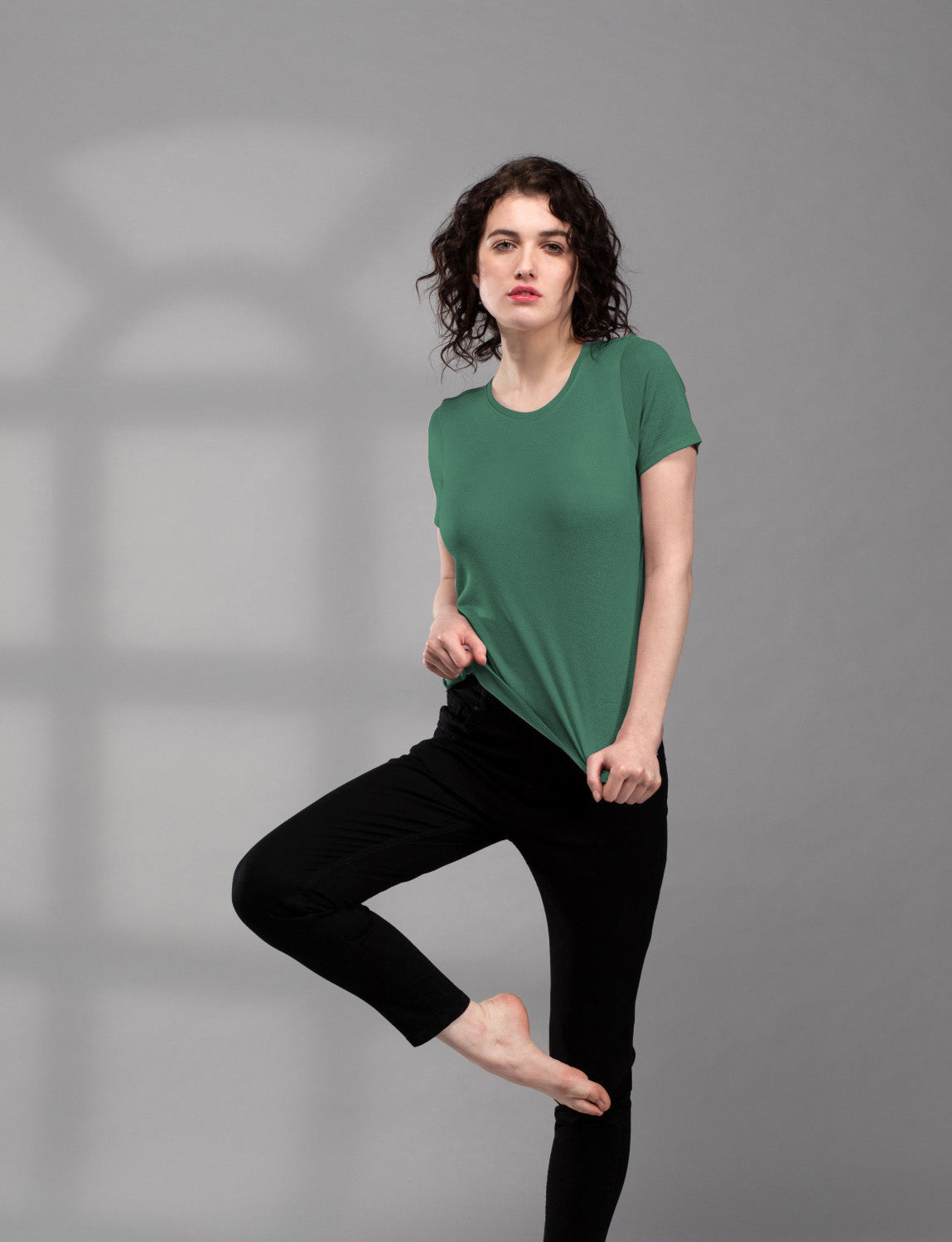 The Secret Loom Female T-Shirt - 100% Polyester Double Cool - DARK GREEN