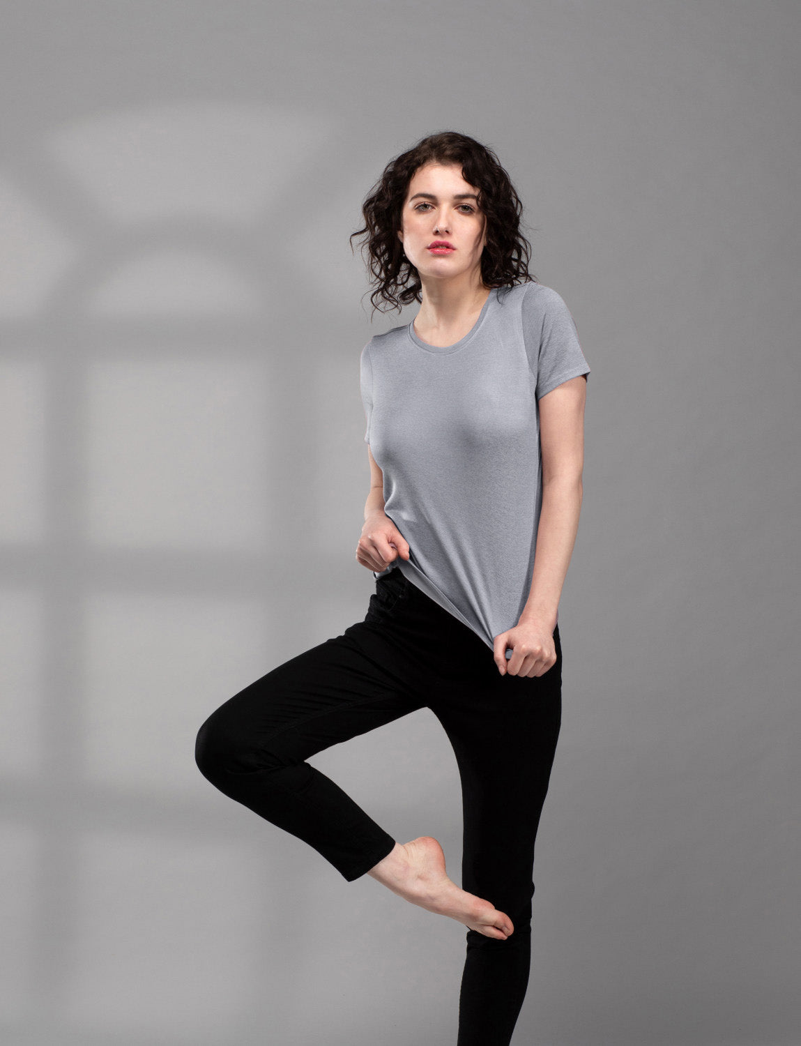 The Secret Loom Female T-Shirt - 100% Polyester Double Cool - LIGHT GREY
