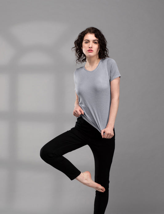 The Secret Loom Female T-Shirt - 100% Polyester Double Cool - LIGHT GREY